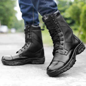 BXXY Bxxy Commando Army Leather Boots For Trekking, Hiking and Safety Shoes Boots For Men