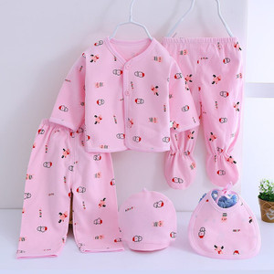 फैंसी वाला Presents New Born Baby Summer Wear Baby Clothes 5Pcs Sets 100% Cotton Baby Boys Girls Unisex Baby Cotton/Summer Suit Infant Clothes First Gift For New Born.