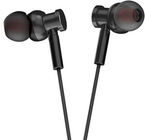 Pebble Vibe True HD Metal Earphone with mic (Black) Wired