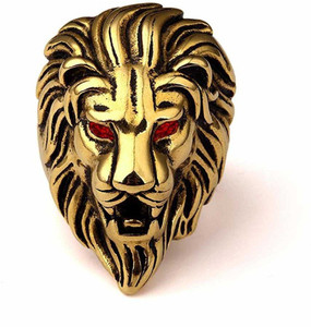SILVOSWAN Stainless Steel Gold Plated Ring