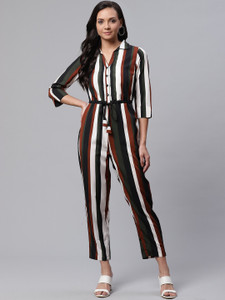 Deewa Striped Women Jumpsuit