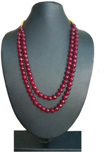 rich & famous 2 Layer Quartz Necklace for women Quartz, Ruby Stone Layered