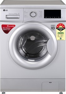 LG 6.5 kg with Inverter ,5 Star Fully Automatic Front Load Washing Machine with In-built Heater Silver