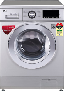 LG 7 kg with Inverter ,5 Star Fully Automatic Front Load Washing Machine with In-built Heater Silver