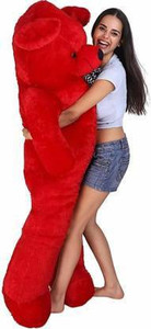 eston Cute Bootsy Red 121 Cm 4 feet Huggable And Loveable For Someone Special Teddy Bear - 120.2 cm