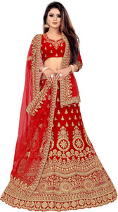 Hensi sarees shop Embroidered Semi Stitched Lehenga Choli