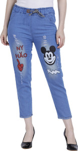 ILIYANA Jogger Fit Women Light Blue Jeans