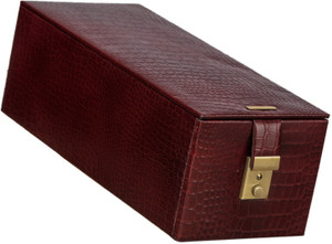 Marfit Genuine Leather Jewellery Vanity Box Jewellery Organiser, Bangles, Necklaces, Ear rings, Finger rings, Nose Pin Vanity Box