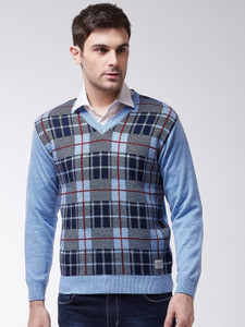 Sweven Self Design V Neck Casual Men Multicolor Sweater