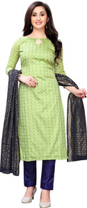 Samah Silk Blend Embellished Salwar Suit Material