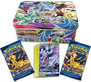 MON N MOL Pokemon cards Sun Moon & Evolutions Big Tin with two booster packs
