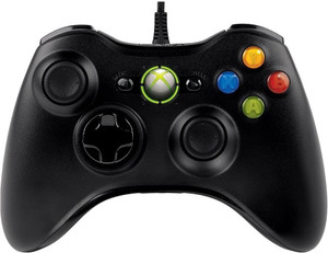 Clubics Xbox 360 Wired Controller for PC / XBOX Joystick (Black)  Gamepad