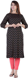 Jugnu Women Printed Straight Kurta
