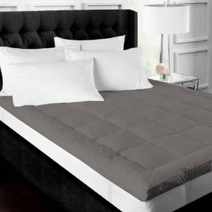 Comfowell 2 inch (5.08 cm) Double Size Poly Fiber Stretchable, Waterproof Mattress Topper