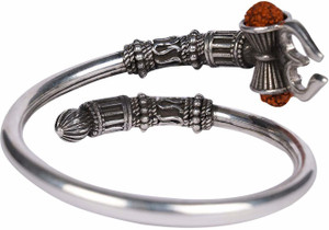 vrindavan shopi Designer Silver Oxidized Shiva Trishul Rudraksha