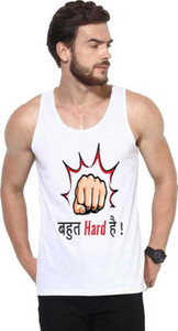 SK SMART COLLECTION Typography Men Round Neck White T-Shirt