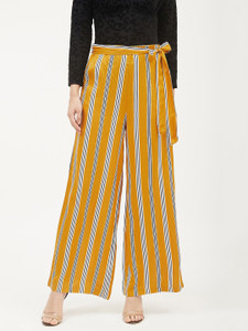 HARPA Regular Fit Women Yellow Trousers