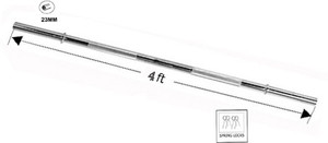 L'AVENIR Gym & Fitness 4ft STRONG & HEAVY DUTY STRAIGHT ROD (23mm) with Rod LOCKS Weight Lifting Bar