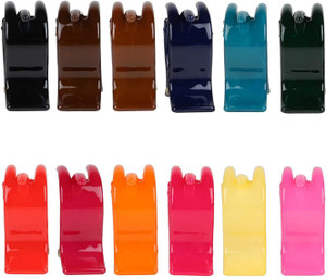 I Jewels Multi Colour Pack Of 12 Acrylic Hair Clips/Claw/clutch for Women & Girls Hair Clip