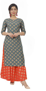 ग्लोवर्ल्ड महिलाओं के लिए  कुर्ता और स्कर्ट सेट