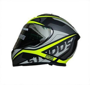 STUDDS THUNDER D4 MATT BLACK N5 YELLOW HELMET Motorbike Helmet