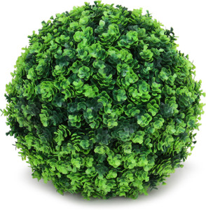supermarche Ball Indoor/Outdoor Decoration Artificial Plant Green Grass Ball And Without Pot (7x7 Inches and 18x18 cm) Wild Artificial Plant