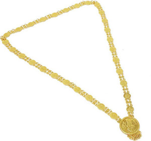 Krishna Creation Temple Coin Alloy Necklace Gold-plated Plated Alloy Necklace