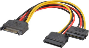 BIGGEAR Power Sharing Cable 0.15 m 15 Pin SATA Power Y-Splitter Cable (6-inches)