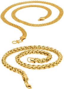 Fashion Frill Fashion Frill trendy and fancy exclusive design neck chain for men and boys combo pack Metal Chain