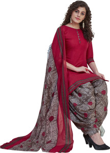 Samah Cotton Blend Floral Print, Printed, Geometric Print Salwar Suit Material