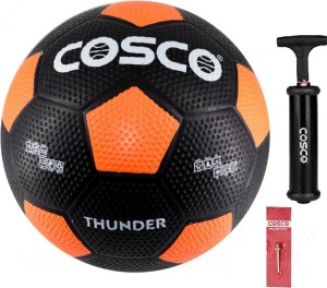 COSCO Thunder New Football Orange With Pump And Niddle Football - Size: 5