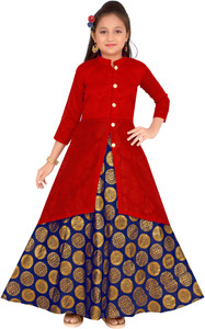 PRAYOSHA FOOTWEAR Girls Maxi/Full Length Festive/Wedding Dress