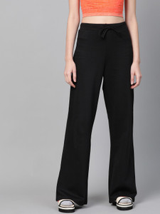 SASSAFRAS Relaxed Women Black Trousers
