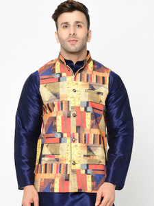 kaifoo Sleeveless Printed Men Jacket