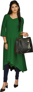 NOWT Women Solid High Low Kurta