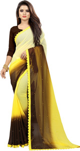 Fashion Day Self Design, Solid/Plain Bollywood Georgette Saree