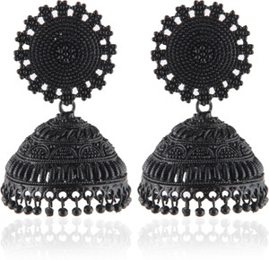 Sumaira Creation Black Oxidised Jhumka Earring for Women and Girls Alloy Jhumki Earring