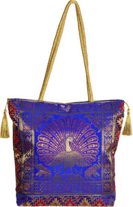 Radhika Men & Women Blue Handbag