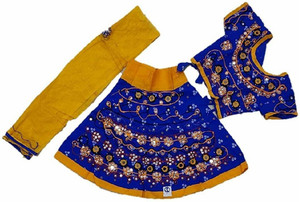 ANNA Girls Lehenga Choli Ethnic Wear Embroidered Lehenga, Choli and Dupatta Set