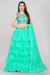 Divastri Embroidered Semi Stitched Lehenga Choli