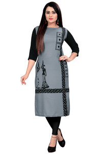 tanvi creation Women Printed Straight Kurta