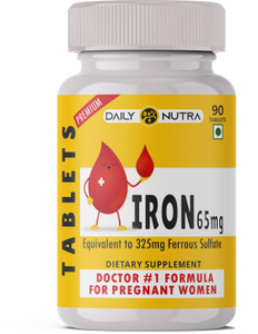 DAILY NUTRA Folic Acid & Iron 65 mg Equivalent to 325 mg Ferrous Sulfate