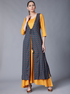 Vishudh Women Kurta Ethnic Jacket Set
