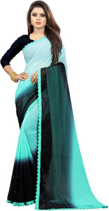 Fashion Day Self Design, Solid/Plain Bollywood Georgette Saree