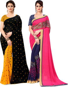 kashvi sarees Polka Print Daily Wear Georgette Saree