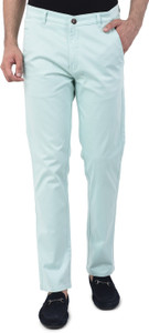 BEN MARTIN Regular Fit Men Green Trousers