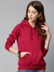 Roadster Full Sleeve Solid Women Sweatshirt