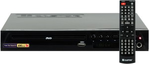 CASTOR CT0928 Prime HD DVD Player Channel with Remote, USB Port|USB Copy Function & Built-in Amplifier, Black 2 inch DVD Player