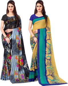 ANAND Printed Daily Wear Georgette Saree