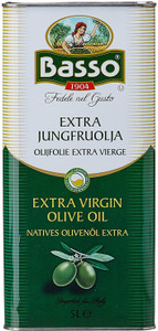 Basso Extra Virgin Olive Oil 5 litre , Product Of Itely Olive Oil Plastic Bottle